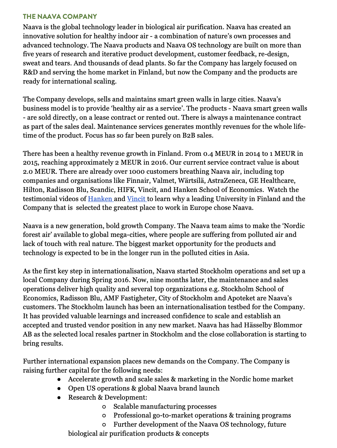 Two slides, with nicelyspaced paragraphs tell the reader what they